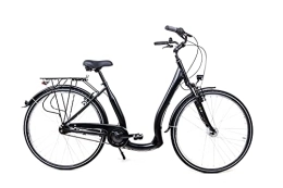SPRICK Fahrräder 28 Zoll City Bike Damen Fahrrad 7 Gang Tiefeinsteig Rücktritt LED schwarz matt