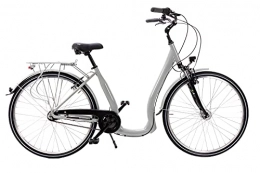 SPRICK Fahrräder 28 Zoll Damen City Bike 7 Gang Shimano Nabendynamo Tiefeinsteiger grau pulverbeschichtet