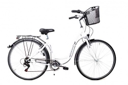 SPRICK Fahrräder 28 Zoll Damen Fahrrad City Bike Shimano 6 Gang mit Korb Weiss