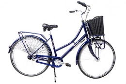 SPRICK Fahrräder 28 Zoll Damen Fahrrad City Nostalgie Bike Retro Shimano 7 Gang Rücktritt Nabendynamo Korb blau