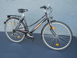 Unbekannt Fahrräder 28 Zoll Damen Trekking Damenrad City Bike Shimano 7 Gang Retro Classic schwarz