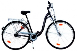 28 Zoll Fahrräder 28 Zoll NEUZER Damen Cityrad Citybike CTB 7 Gang Shimano Aluminiumrahmen Federung Nabendynamo StVZO-Ausstattung schwarz