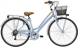Adriatica Fahrräder Adriatica 28 Zoll Cityrad Damen Trend 6 Gänge mit Korb Blau 45 cm Rahmengröße