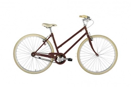 Alpina Bike Fahrräder Alpina Bike 28 Zoll Cityrad Damen L´Ego Single Speed Rot ohne Schutzblech aus Chrom