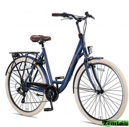Hoptec Fahrräder Altec Metro 28 Zoll Damenfahrrad 7 Gang 55 cm Jeans blau matt