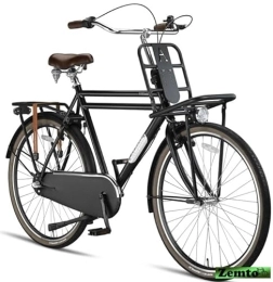 Hoptec Fahrräder Altec Vintage 28 Zoll Herrren Transportfahrrad 61 cm Schwarz 3 Gang