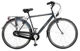amiGO Fahrräder Amigo Bright - Cityräder für Herren - Herrenfahrrad 28 Zoll - Geeignet ab 175-185 cm - Shimano 3 Gang-Schaltung - Citybike mit Handbremse, Beleuchtung und fahrradständer - Grau