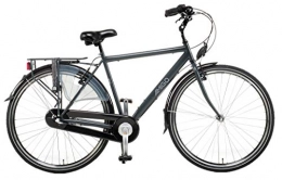amiGO City Amigo Bright - Cityräder für Herren - Herrenfahrrad 28 Zoll - Shimano 3 Gang-Schaltung - Citybike mit Handbremse, Beleuchtung und fahrradständer - Grau