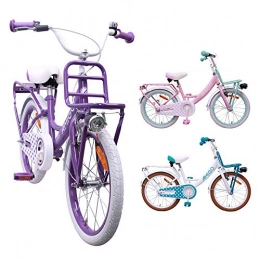 amiGO Fahrräder AMIGO Dots - Kinderfahrrad - 18 Zoll - Mädchen - mit Rücktritt - ab 5 Jahre (Voilett)
