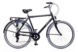 amiGO Fahrräder Amigo Style - Cityräder für Herren - Herrenfahrrad 28 Zoll - Shimano 6 Gang-Schaltung - Citybike mit Handbremse, Beleuchtung und fahrradständer - Schwarz / Grau
