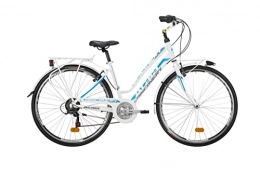 Atala Fahrräder ATALA Citybike Modell 2021 Discovery S, 18 Gänge, weiß-hellblau, Größe 49 (M)