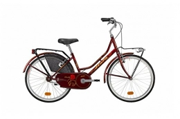 Atala City Atala 'Fahrrad Mädchen Citybike Typ Holland, Typ Piccadilly, Color Rot Maroon, Keilrahmen 24 (Körpergröße 140 – 160 cm)
