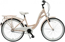 breluxx Fahrräder breluxx® 24 Zoll Schulfahrrad Kinderfahrrad mit Rücktrittbremse, Shimano Nexus 3 Gang, apricot + Korb