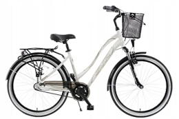 breluxx Fahrräder breluxx® 26 Zoll ALU Damenfahrrad SVR Rücktrittbremse + Nabenschaltung Citybike - weiß, mit Korb