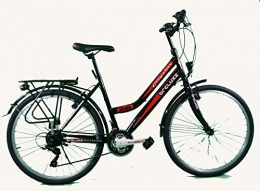 breluxx Fahrräder breluxx 26 Zoll Damenfahrrad Mdchenrad Citybike Black - 21 Gang Shimano + Beleuchtung