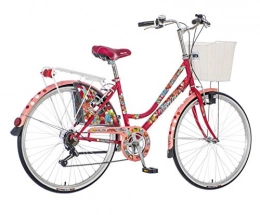 breluxx City breluxx® 26 Zoll Damenfahrrad Venera Fashion Kolibri Citybike mit Korb + Licht, Retro Bike, 6 Gang Shimano, Modell 2020