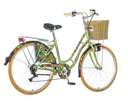 breluxx Fahrräder breluxx® 26 Zoll Damenfahrrad Venera Fashion Watermelon Citybike mit Korb + Licht, Retro Bike, 6 Gang Shimano, Modell 2020