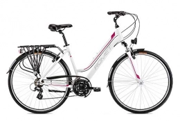 breluxx City breluxx® 28 Zoll ALU Trekking Damenfahrrad Citybike FS - Gazela 1, weiß rot, Modell 2021