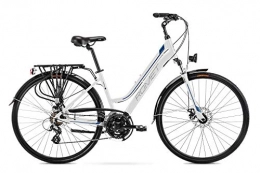 breluxx City breluxx® 28 Zoll ALU Trekking Damenfahrrad Citybike FS - Gazela 2, Weiss blau