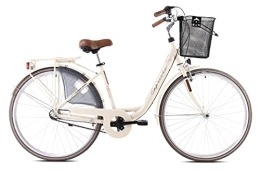 breluxx Fahrräder breluxx® 28 Zoll Damenfahrrad Diana, Rücktrittbremse, Nexus 3 Gang Nabenschaltung, Citybike mit Korb + Beleuchtung, Retro Bike, Creme - Modell 2022