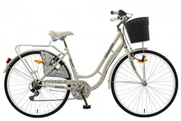 breluxx City breluxx 28 Zoll Damenfahrrad Polar Grazia wei Citybike mit Korb + Licht, Retro Bike, 6 Gang Shimano, Modell 2019