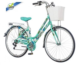breluxx City breluxx® 28 Zoll Damenfahrrad Venera Fashion Camille Citybike mit Korb + Licht, Retro Bike, 6 Gang Shimano, Modell 2020