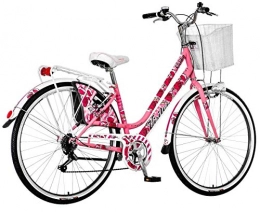 breluxx Fahrräder breluxx® 28 Zoll Damenfahrrad Venera Fashion Secret Garden Citybike mit Korb + Licht Retro Damenrad, 6 Gang Shimano