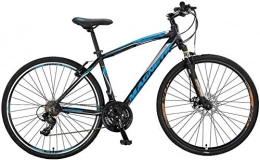 breluxx Fahrräder breluxx 28 Zoll Trekking Fahrrad Aluminium Magnetic Sport 2D, Scheibenbremsen - blau mattlackierung, 21 Gang Shimano - Modell 2019