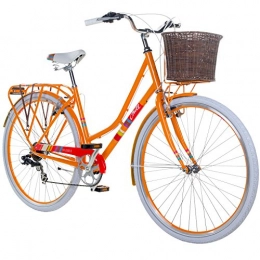 Chill Fahrräder Chill 28 Zoll Damenrad Citybike Fahrrad Hollandrad Damenfahrrad 7 Gang, Farbe:orange, Rahmengrösse:19 Zoll