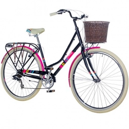 Chill Fahrräder Chill 28 Zoll Damenrad Citybike Fahrrad Hollandrad Damenfahrrad 7 Gang, Rahmengrösse:19 Zoll, Farbe:schwarz / pink