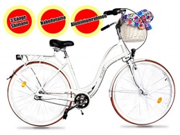 Unbekannt Fahrräder City Bike Fahrrad Damenfahrrad City Rad Retro Vintage Romet Pop Art 28 Neu Model Gratis Korb Nabedynamo