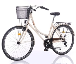E-ROCK Fahrräder City Bike X-3, 28 Zoll, Aluminiumrahmen Shimano Gangschaltung Fahrrad Damenrad Fahrrad Trekkingrad Fitness Bike (Weiß)