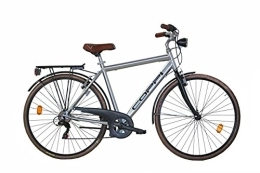 COPPI Fahrräder Coppi Herren Basianisch Citybike, Silber / schwarz, L
