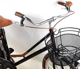 CSM Fahrräder CSM Angebot - Fahrrad Klassische Damen Vintage mit Taschen und Papierkorb einschließlich – Schwarze Farbe / Fahrrad Vintage Retro Old-Time - Fahrrad Geschenk Damen
