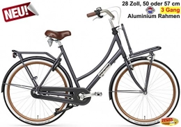 Plezier Fahrräder Damen Hollandrad Daily Dutch Prestige 3 Gang 28 Zoll Petrol blau 50 cm