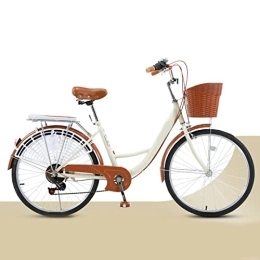EFYTO Fahrräder EFYTO Fahrrad Damen, Komfort Fahrrad Citybike Mit Korb Vintage Damenfahrrad Hollandrad, 7-Gang, 26 Zoll, A, 24in