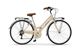 Via City Fahrrad für Damen, 28 Zoll, Allure Via Veneto Shimano 6 V, Beige Cappuccino