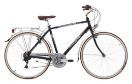 CINZIA Fahrräder Fahrradgürtel für Herren, Perle, 28 Shimano 6 V, Aluminium, Schwarz mit Perle