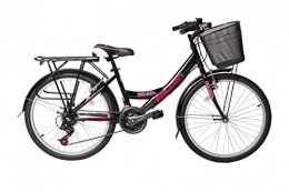 FALCO 26' Zoll Fahrrad City Bike Mdchen Fahrrad Kinderfahrrad 21 Gang RH ca.45 cm STVO, Farbe:Schwarz