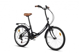 Moma Bikes City Faltbares Fahrrad, Top Class 24 Zoll, Moma Bikes, Aluminium 6 V, Komfortsattel