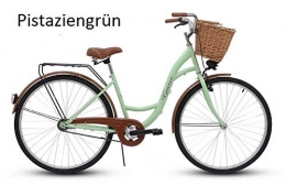 Goetze Fahrräder Goetze 28 Zoll Damenfahrrad Amsterdam Citybike Korb u. Licht, Pistaziengrn