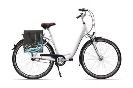 Hawk Fahrräder Hawk Unisex – Erwachsene weiß, City Wave 26" Plus 3-G, Tasche, Zoll