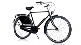 Tulipbikes City Hollander Klassisches Fahrrad, Hollandrad, schwarz, 3-Gang-Shimano, Rahmengröße 57 cm
