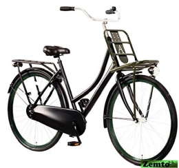 Hooptec Fahrräder Hooptec Altec Classic 28 Zoll Transportfahrrad 55 cm Schwarz-Armee grün