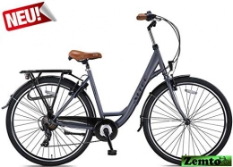 Hooptec Fahrräder Hooptec Damen Citybike Travel 28 Zoll 7 Gang 50 cm grau-matt