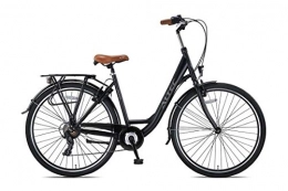 Hooptec Fahrräder Hooptec Damen Citybike Travel 28 Zoll 7 Gang 50 cm schwarz-matt
