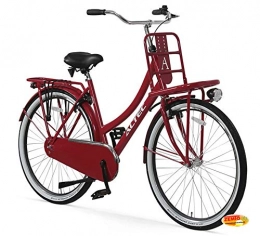 Hooptec Fahrräder Hooptec Damen Hollandrad 28 Zoll Hoopetec Urban Transportfiets Feuerrot 2019
