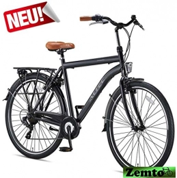 Hooptec Fahrräder Hooptec Herren Citybike Travel 28 Zoll 7 Gang 58 cm schwarz-matt