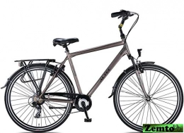 Hooptec Fahrräder Hooptec Herren Citybike Verona 28 Zoll 7 Gang 56 cm warm-grau-matt