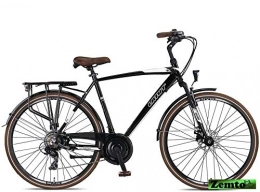 Hooptec Fahrräder Hooptec Ventura 28 Zoll Herrenfahrrad 21 Gang 56 cm schwarz mit Scheibenbremsen